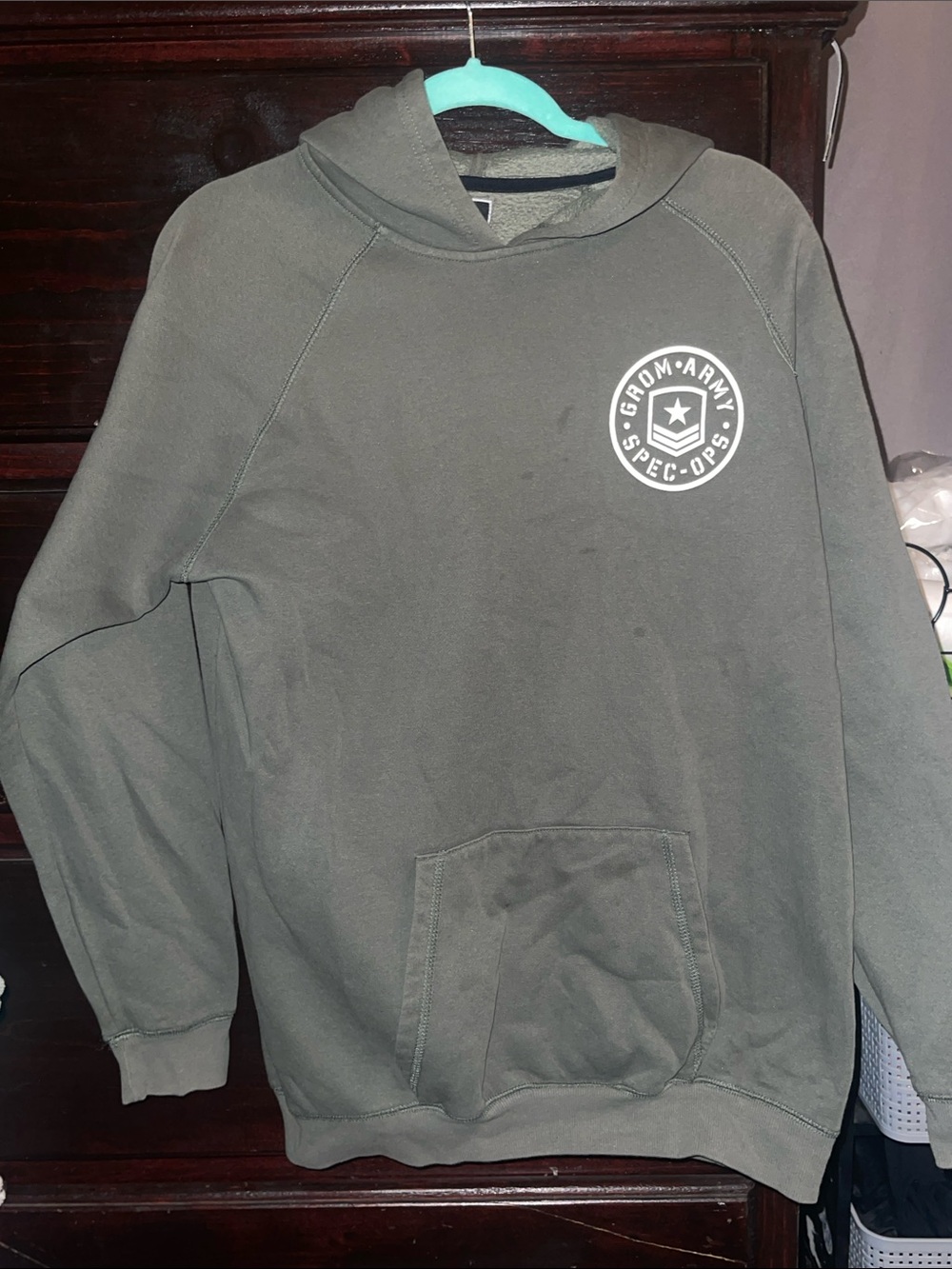 #158 Green Grom Army Spec-Ops Logo Hoodie